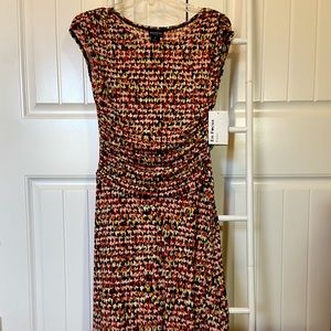 Enfocus dress sz6, NWT, abstract pattern, warm colors